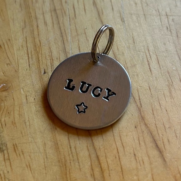 *PERSONALIZED* Hand Stamped Custom Dog Name Tag - Picture 7 of 7